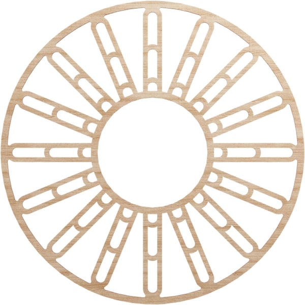Ekena Millwork Hale Wood Fretwork Pierced Ceiling Medallion, Alder, 40"OD x 14 1/2"ID x 3/8"T CMWP40X40X0375HHAL - main